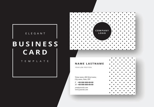 Polka-Dot Business Card Layout