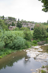 Fototapeta na wymiar L'Orbieu à Lagrasse