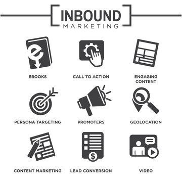 Inbound Marketing Vector Icon Set
