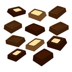 Chocolate set. Vector illustration