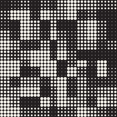 Modern Stylish Halftone Texture. Endless Abstract Background With Random Size Circles. Vector Seamless Pattern.