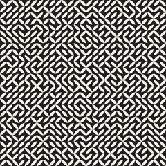 Irregular Maze Lines. Abstract Geometric Background Design. Vector Seamless Black and White Chaotic Pattern.