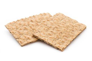 Stack of wholegrain crispy bread.