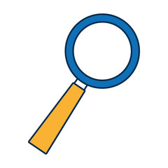 lupe icon over white background vector illustration