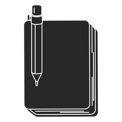 text book school with pen vector illustration design