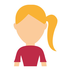 avatar woman icon over white background colorful design vector illustration