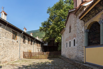 Panoramic view of Medieval Bachkovo Monastery, Bulgaria