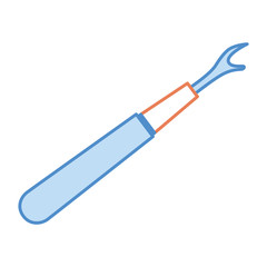 seam ripper isolated icon vector illustration design