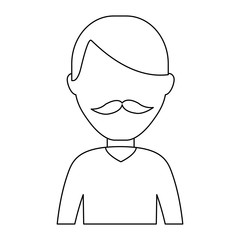 avatar man icon over white background vector illustration