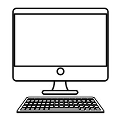 computer desktop isolated icon vector illustration design