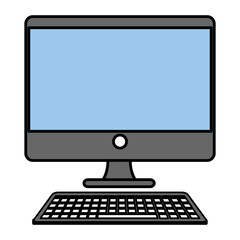 computer desktop isolated icon vector illustration design