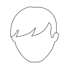 man face icon over white background vector illustration