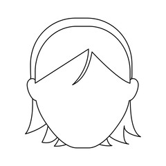 woman face icon over white background vector illustration