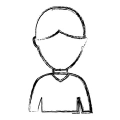 Fototapeta na wymiar avatar man icon over white background vector illustration