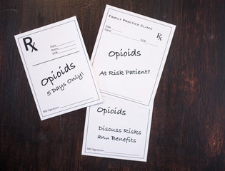 Opioid Prescriptions with prescribing warnings