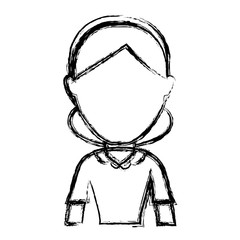 avatar woman icon over white background vector illustration