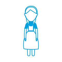 avatar woman with swiss dress icon over white background vector illustration