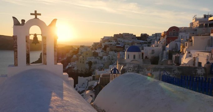 Santorini Greece - Time lapse Oia village of Santorini Greek Islands