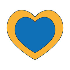 heart icon over white background vector illustration