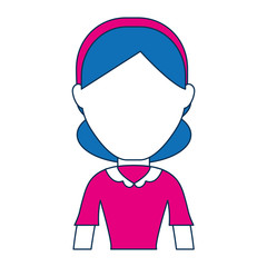 avatar woman icon over white background colorful design vector illustration