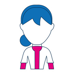 avatar woman icon over white background colorful design vector illustration