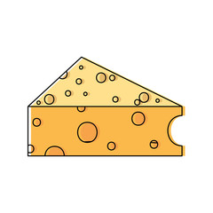 Fototapeta na wymiar Cheese icon over white background vector illustration