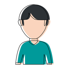 avatar man icon over white background colorful design vector illustration