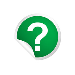 runder Sticker grün - Frage