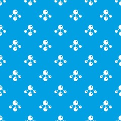 Chemical and physical molecules pattern seamless blue