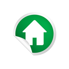 runder Sticker grün - Eigenheim