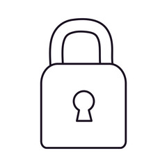 padlock icon over white background vector illustration