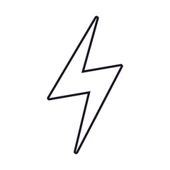 thunder icon over white background vector illustration