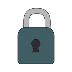 padlock icon over white background vector illustration