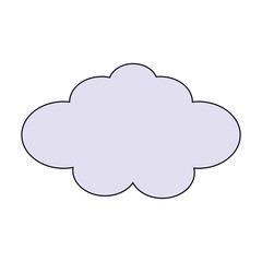 cloud icon over white background vector illustration
