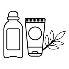 Eco natural cream icon , outline style