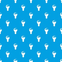Light bulb and planet Earth pattern seamless blue