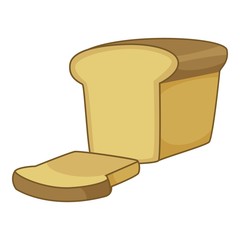 Bread icon, cartoon style