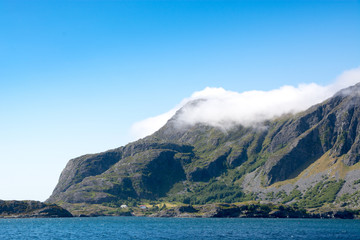 Houses on a remote island at the west coast of Norway