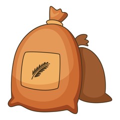 Wheat bag icon, cartoon style