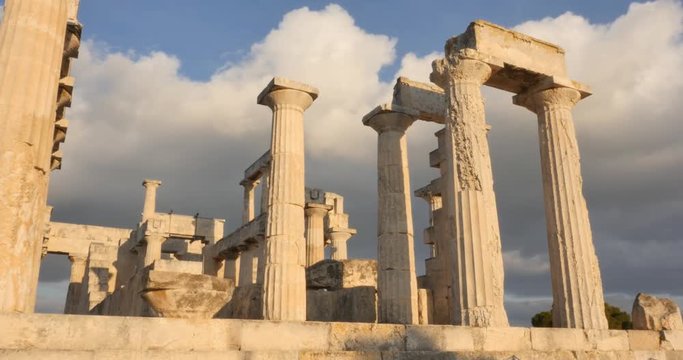 Temple of Aphaia or Afea - On Aegina Island Saronic Islands Greece