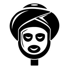 Facial spa treatment icon , simple style