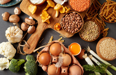Rustic, authentic organic paleo food assortment