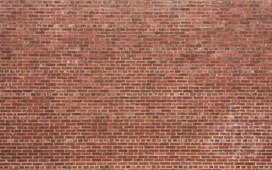 Fototapete Ziegelwand Rote Backsteinmauer mit horizontalem Muster