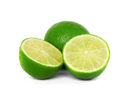  lime fruit isolate on white background