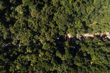 Top View of Waterfall on Ilhabela, Sao Paulo, Brazil