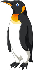 Fototapeta premium Pingwin kreskówka na białym tle