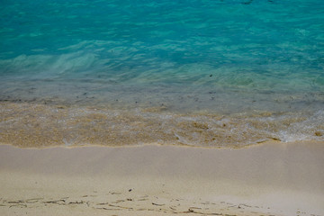 Sand against waves