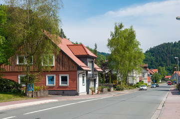 Fototapeta na wymiar Town of Lautenthal in Germany