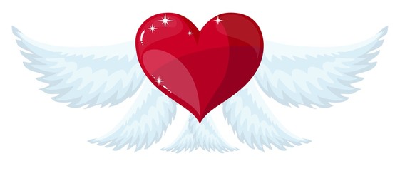 angel wings . Isolated on white background. Stock vector illustration