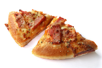 Pizza on white background